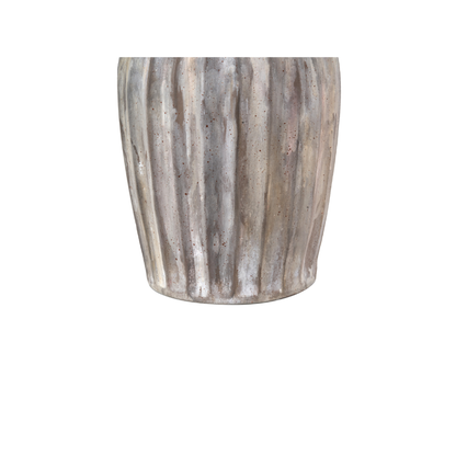Ambrosia Natural Grooved Stoneware Vase