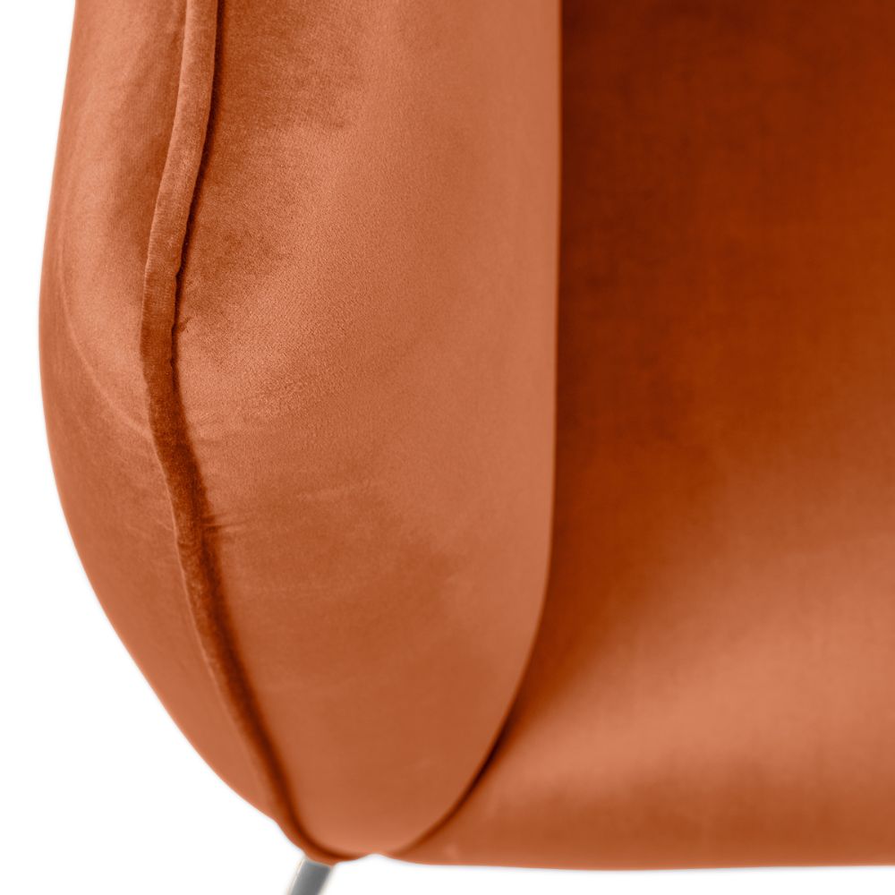 Lucca Velvet and Metal Armchair
