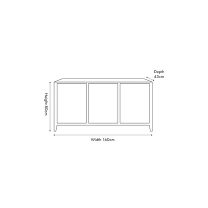 Khao Light Grey Mango Wood Sideboard