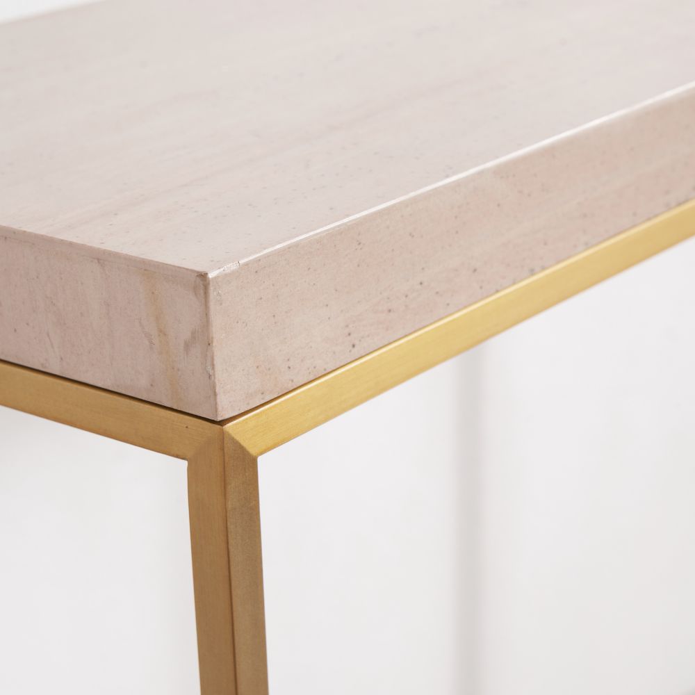 Madison Granite and Metal Console Table