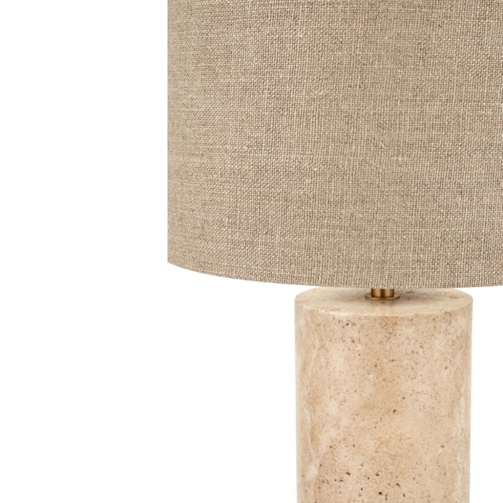 Kanoa Limestone Cylinder Table Lamp