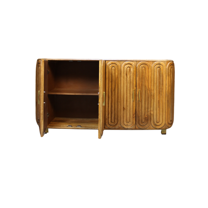Aranya Solid Wood Capsule Design Sideboard