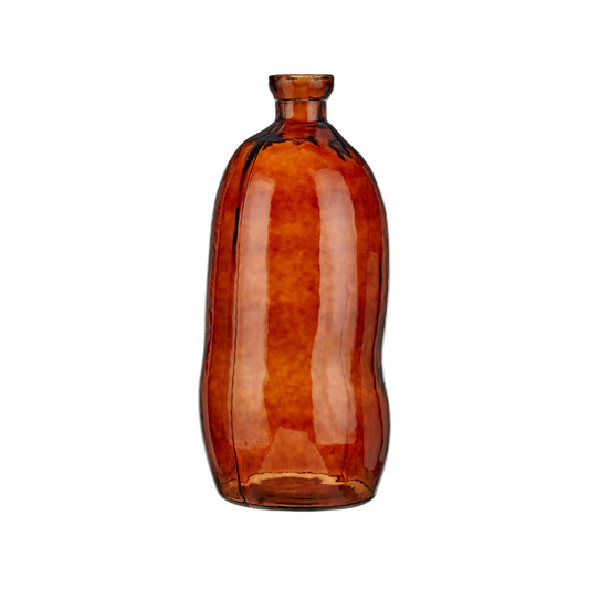 Organic Shaped Recycled Glass Tall Vase