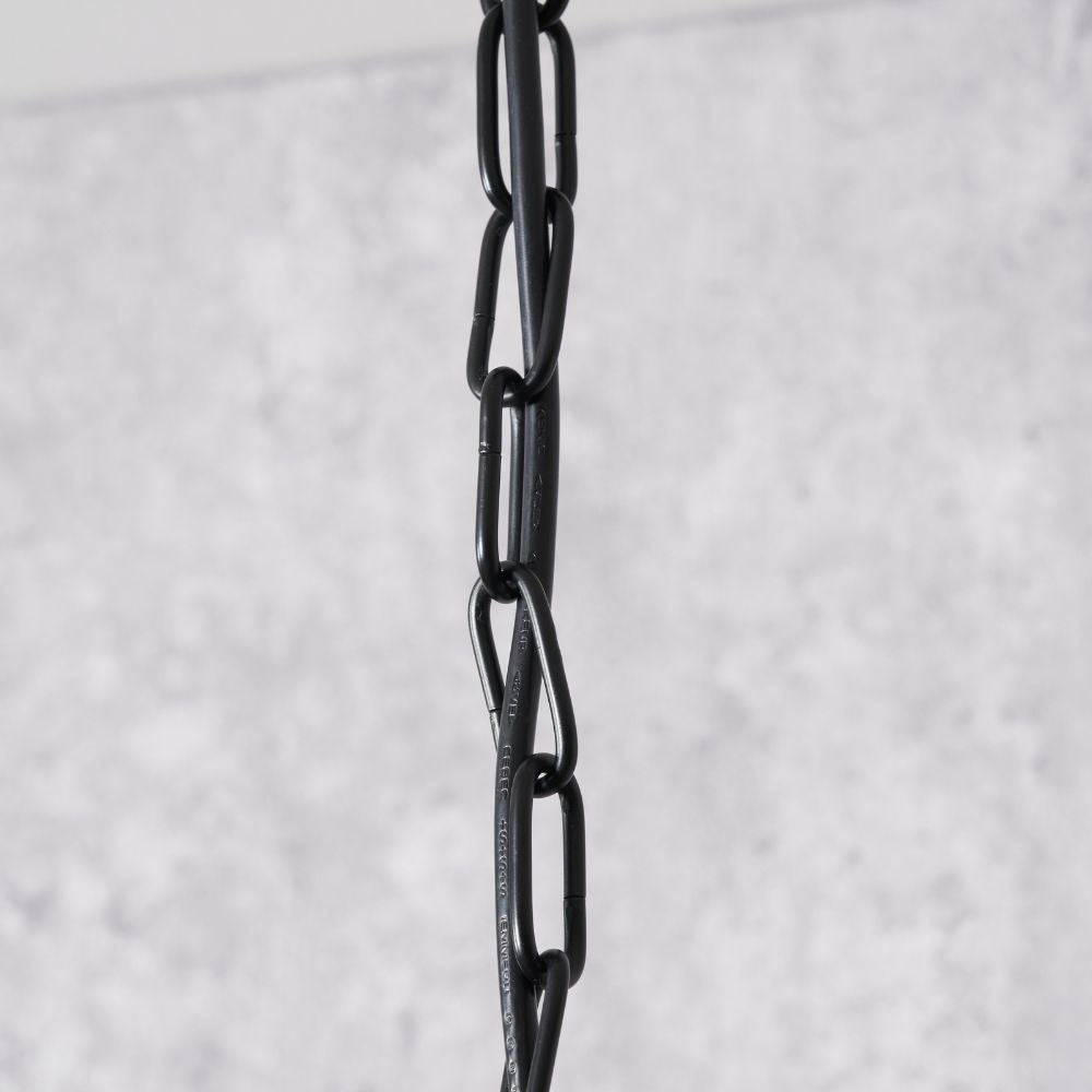 Llewellyn Matte Black Metal and Glass Pendant