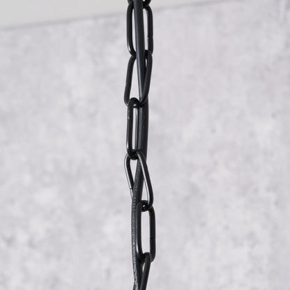 Llewellyn Matte Black Metal and Glass Pendant