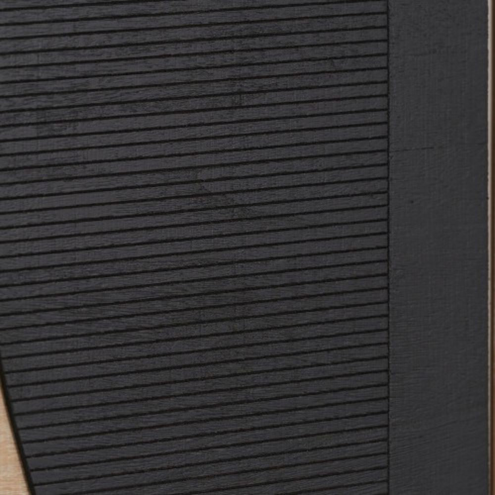 Wooden Textured Design Black and Natural Wall Art (Set of 2)