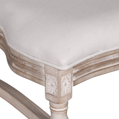 Louis Birch Wood Upholstered Dining Chair