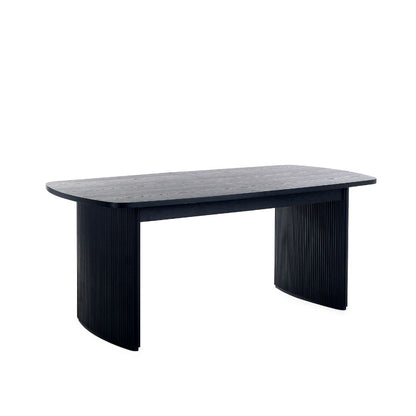 Louis Fluted 1.8m Extendable Dining Table Black