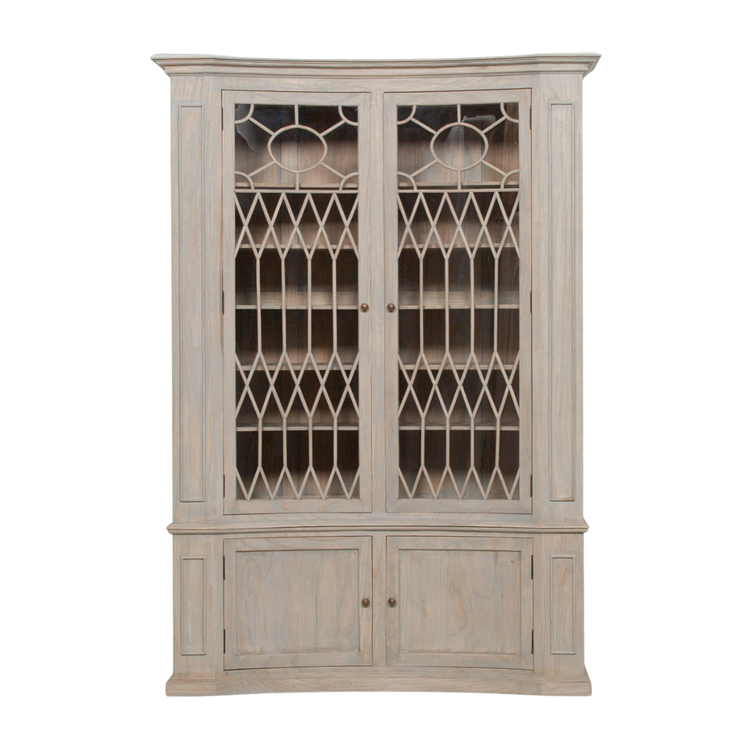 Arbouré White Cedar Concave Display Cabinet