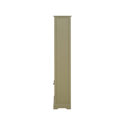 Croft Linen Pine Wood Slim 1 Door 3 Shelf Unit