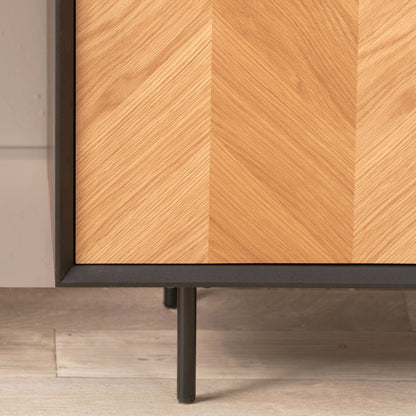 Hailee Pine Wood 2 Door 3 Drawer Sideboard