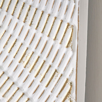 Metal Light Grey and Gold Starburst Wall Art