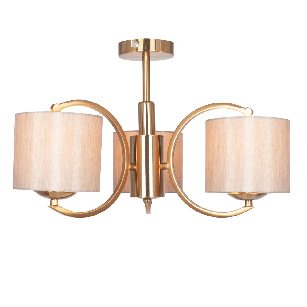 Arcadia 3 Arm Semi Flush Pendant