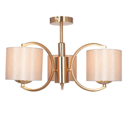 Arcadia 3 Arm Semi Flush Pendant