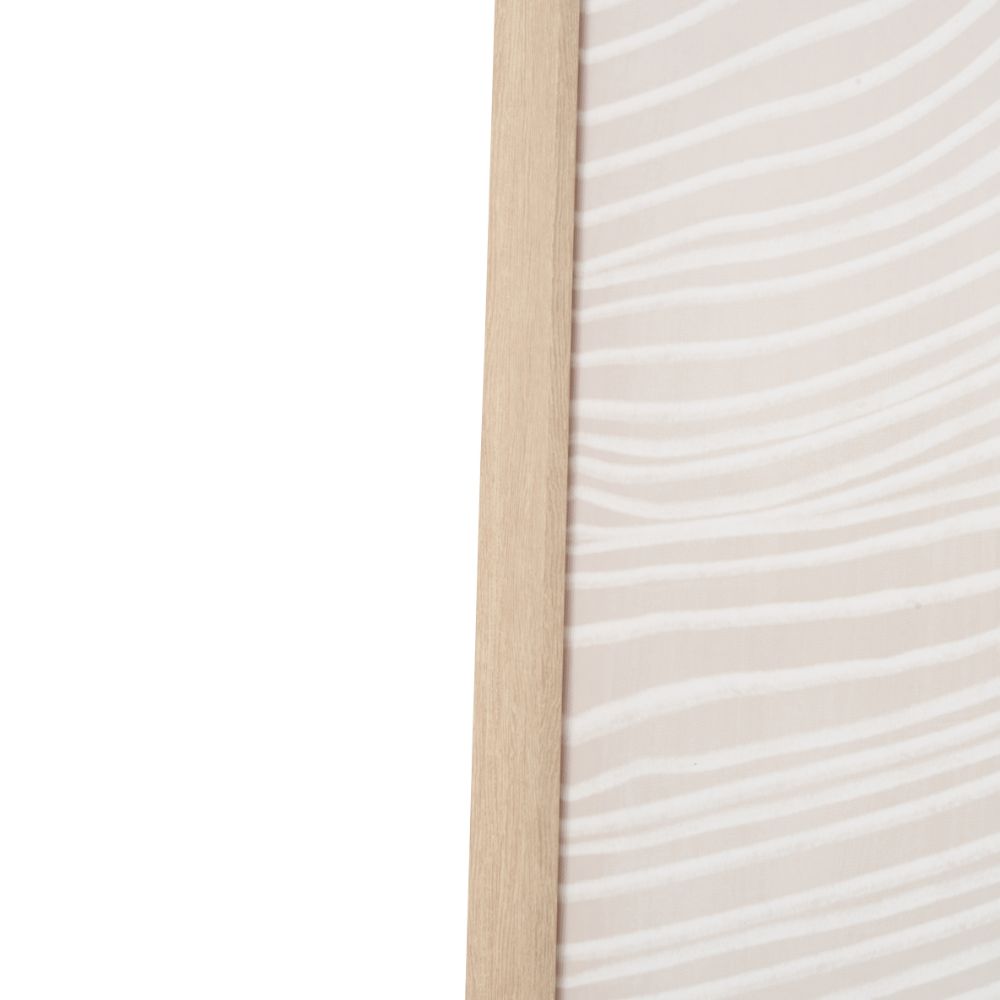 Canvas Natural and White Abstract with Natural Frame