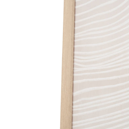 Canvas Natural and White Abstract with Natural Frame