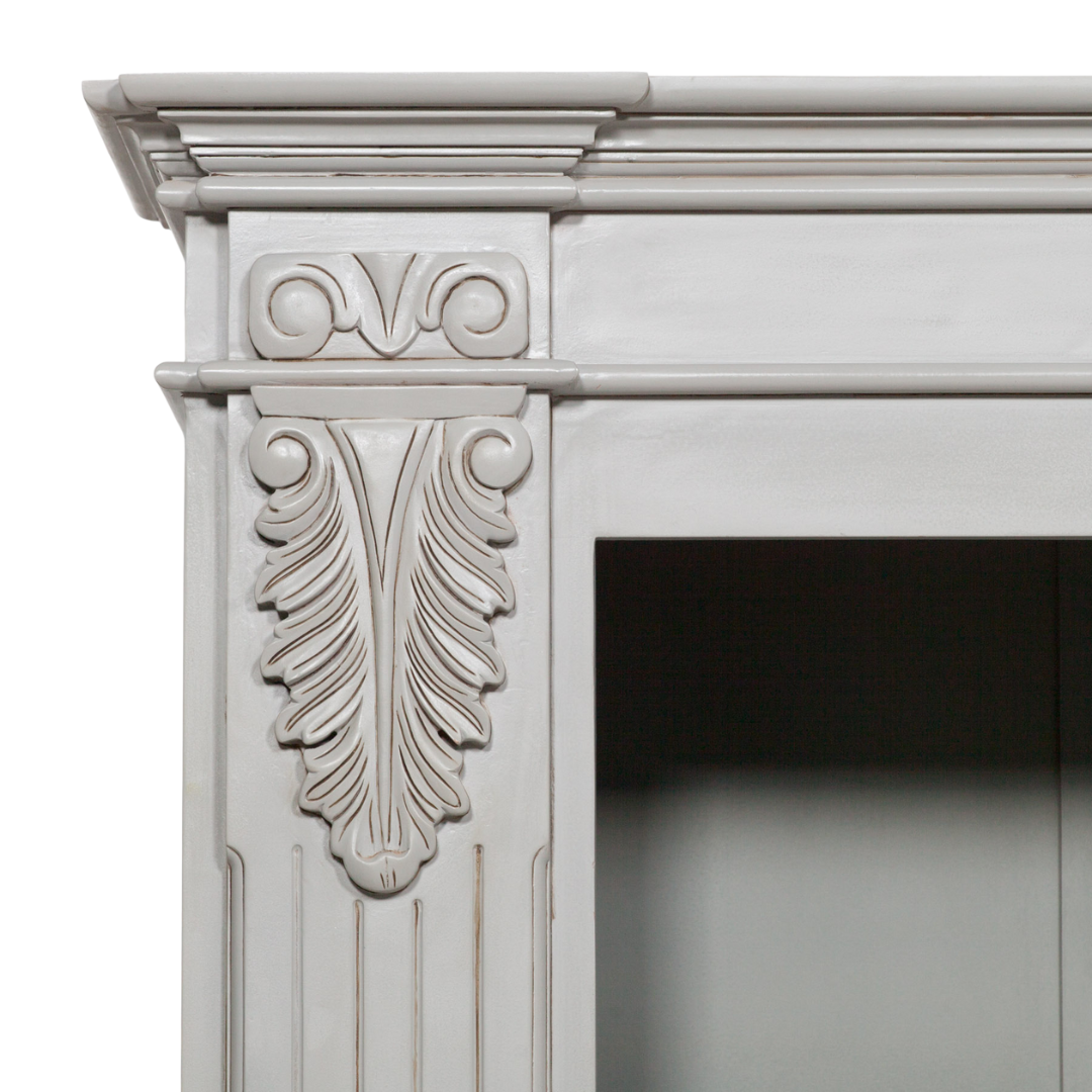 Elden Large Grey Open Mahogany Bookcase