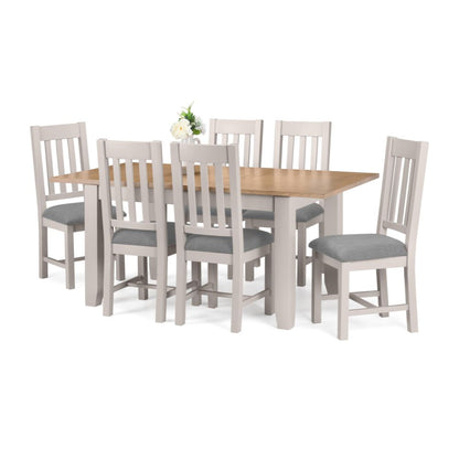 Richmond 1.4m Elephant Grey/Pale Oak Extendable Dining Table