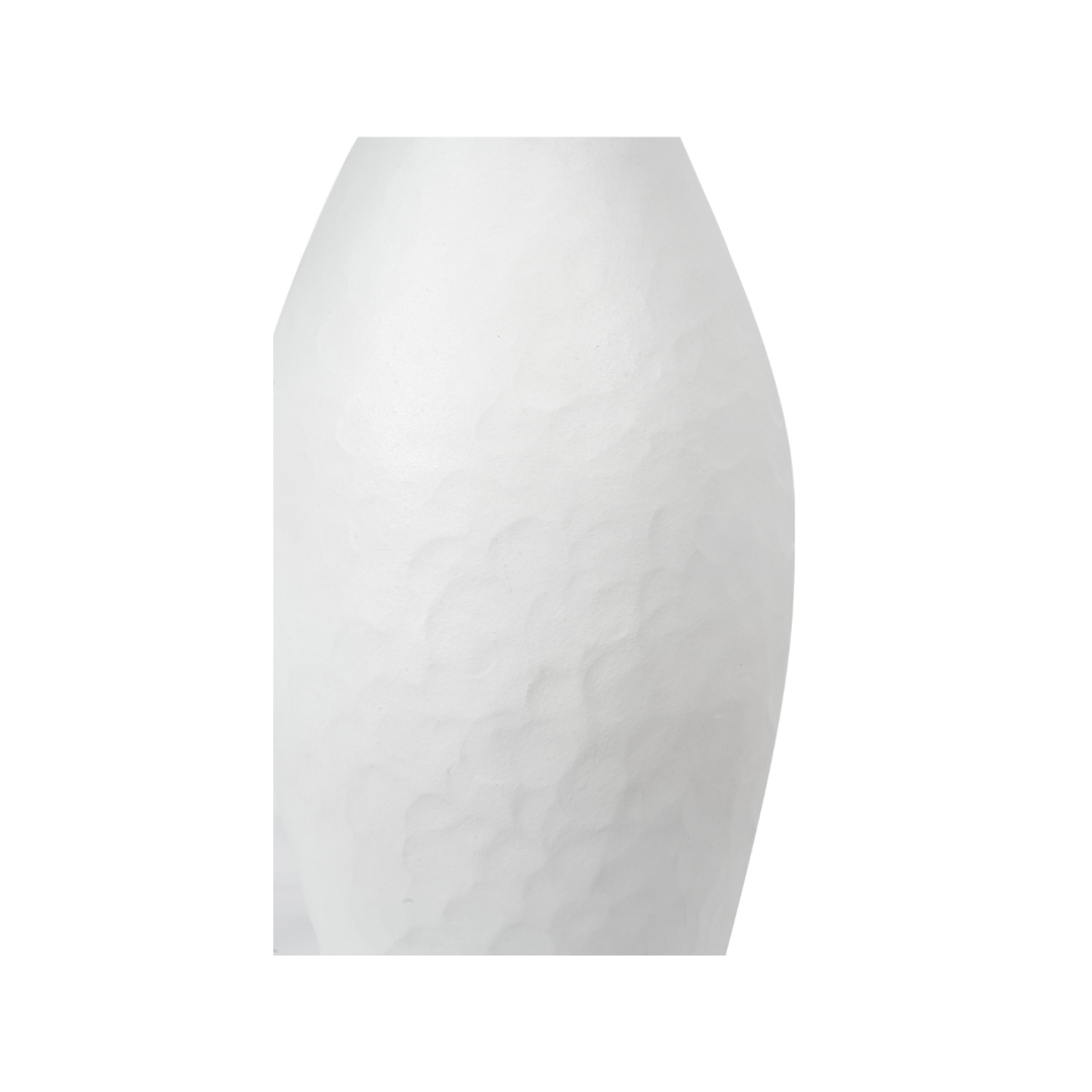 Eirene White Textured Stoneware Vase