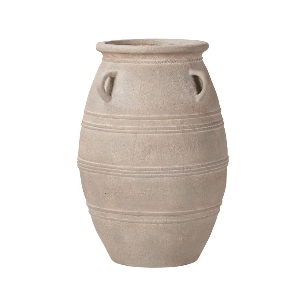 Fibrestone Grey Wash Decorative with Handles Large Vase