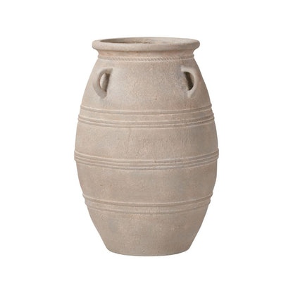 Fibrestone Grey Wash Decorative with Handles Large Vase