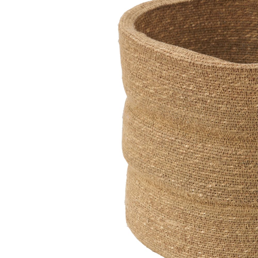 Seagrass Natural Ribbed Basket