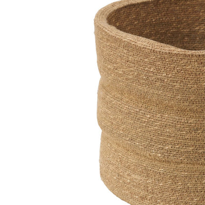 Seagrass Natural Ribbed Basket