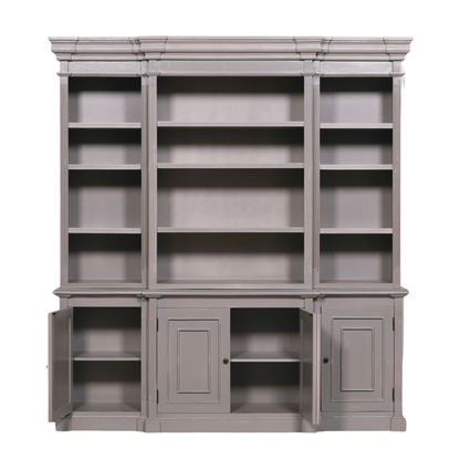 Elden Distressed Mahogany Bookcase Display Cabinet