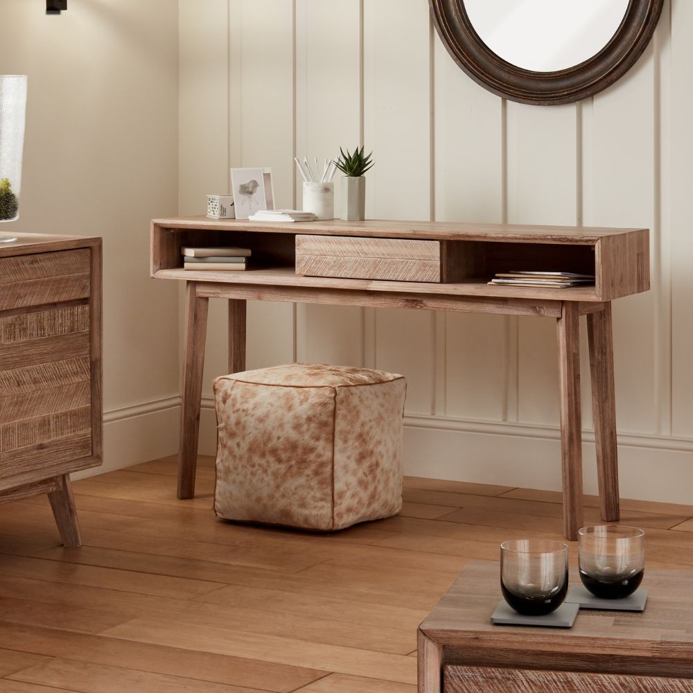 Kalmar Acacia Wood 1 Drawer Console