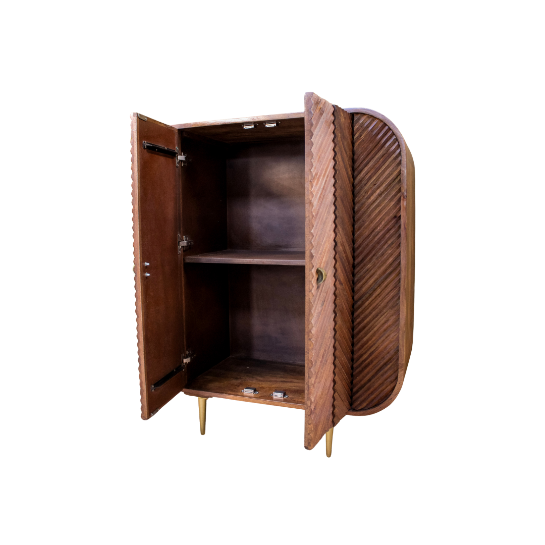 Aranya Solid Wood 2 Door Chip Sideboard