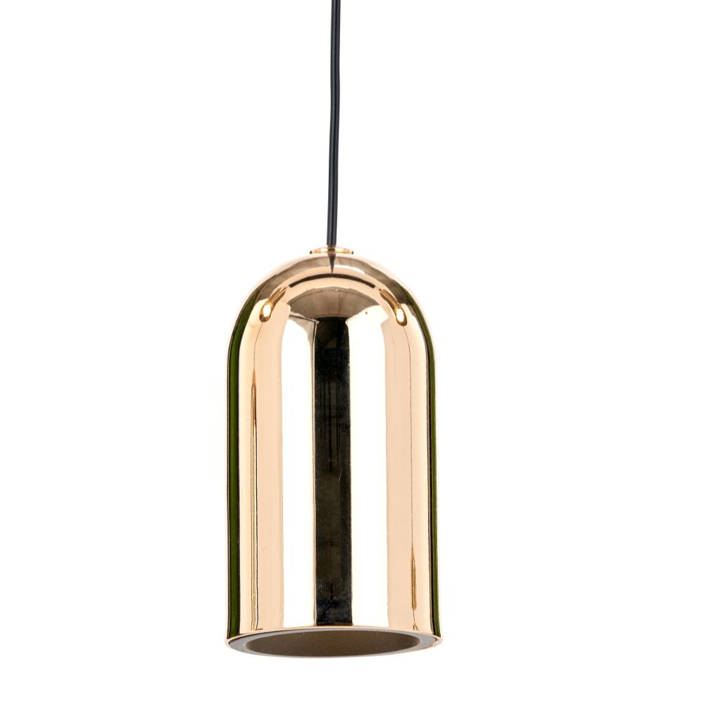 Xena Black and Rose Gold Metal 5 Drop LED Pendant