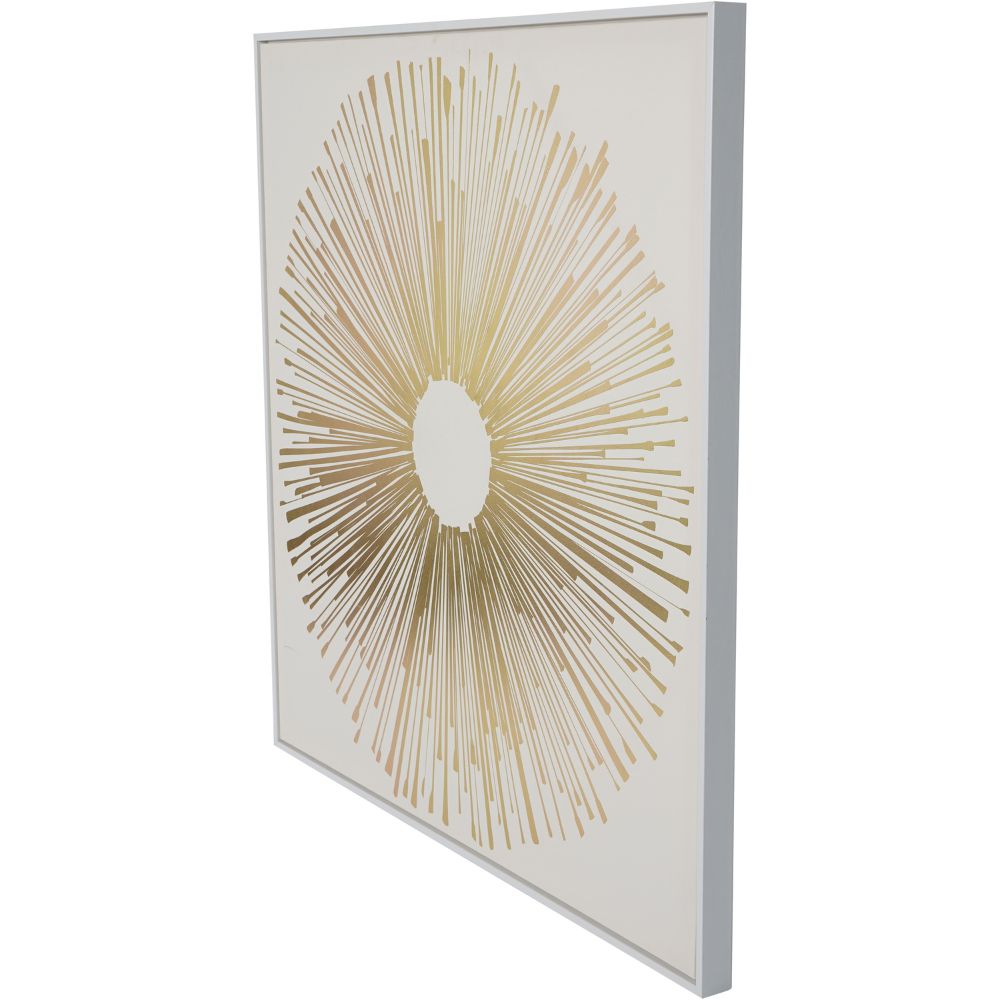 Canvas Golden Foiled Sunburst Framed Wall Art