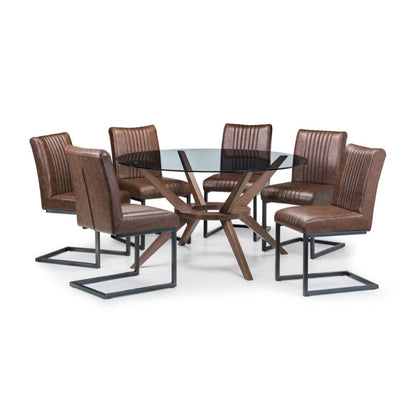 Chelsea 140cm Round Glass Dining Table