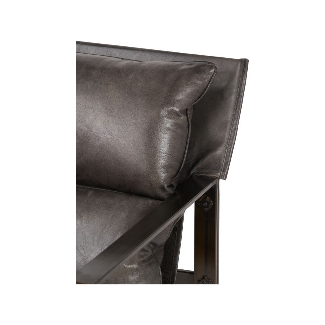 Nico Leather Chair and Footstool