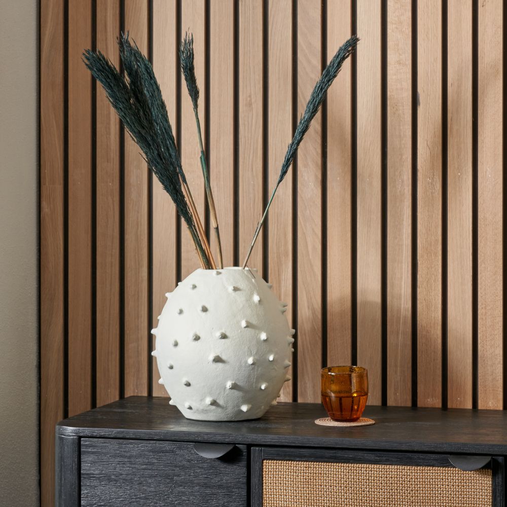 Metal Vase with Bobbles