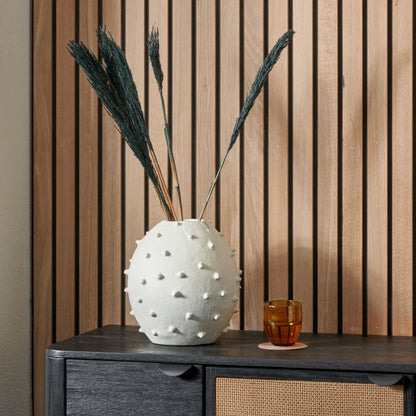 Metal Vase with Bobbles