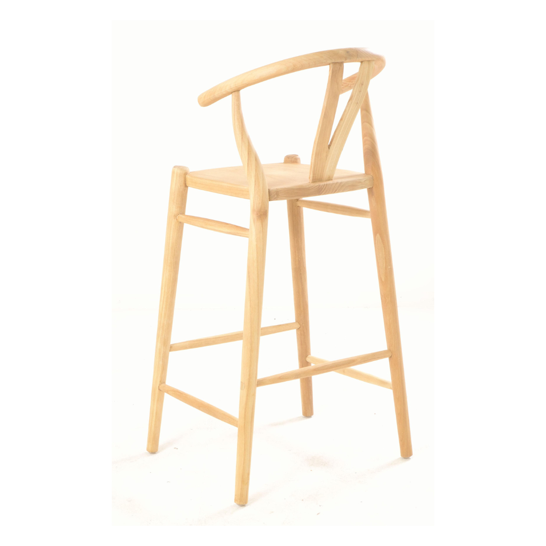 Wishbone 76cm Solid Bar Stool