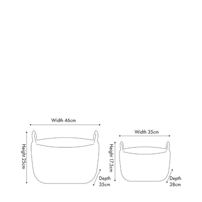 Kubu Oval Baskets (Set of2)