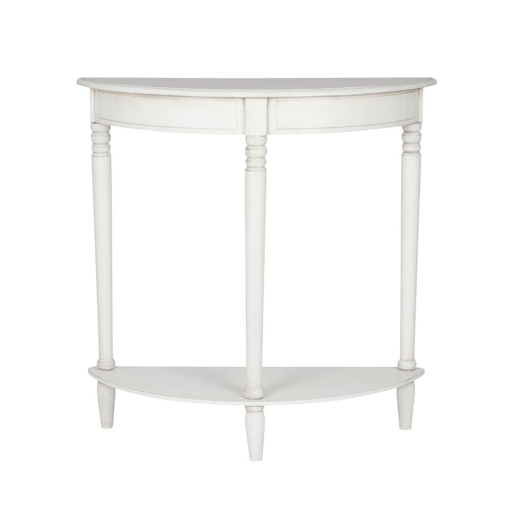 Heritage Pine Wood Half Moon Console Table