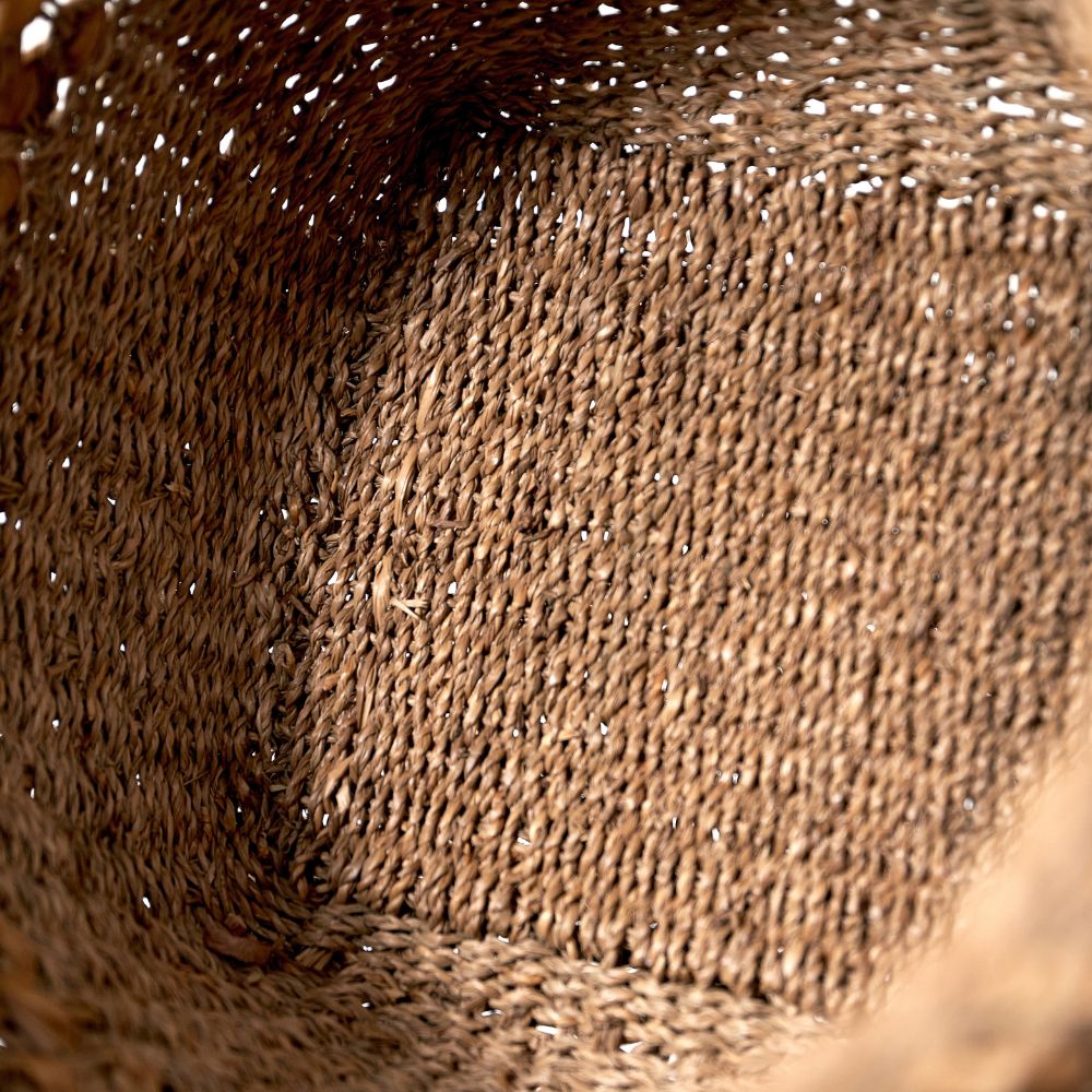 Seagrass and Water Hyacinth Tall Round Baskets (Set of 3)