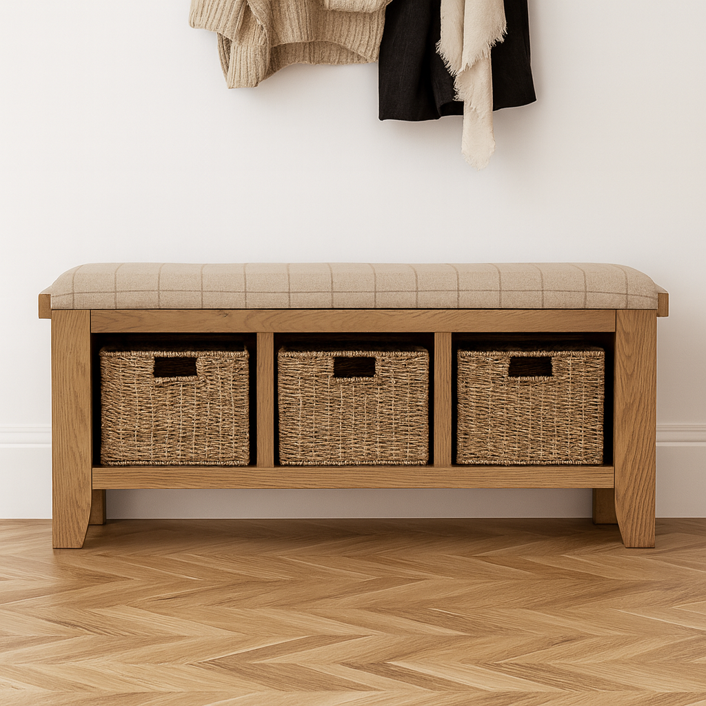 Eaton Country Oak Hall Bench