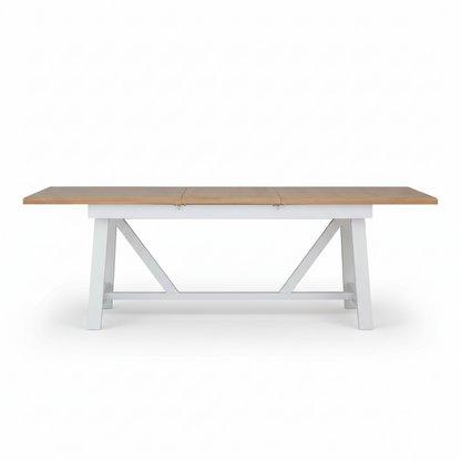 Marlborough White Oak 1.8m Refectory Extendable Dining Table