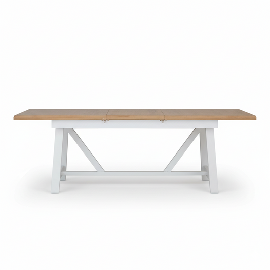 Marlborough White Oak 1.8m Refectory Extendable Dining Table