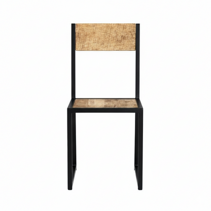 Cosmo Industrial Metal & Reclaimed Wood Dining Chair (Set of 2)