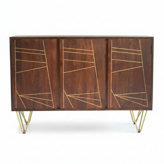 Dark Gold Inlay Sideboard