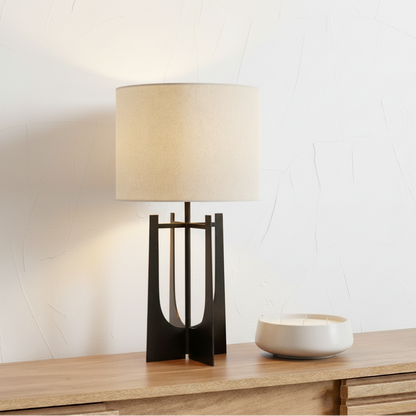 Glenthorpe Iron and Linen Table Lamp