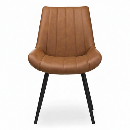 Malmo Tan Brown Leather Dining Chair