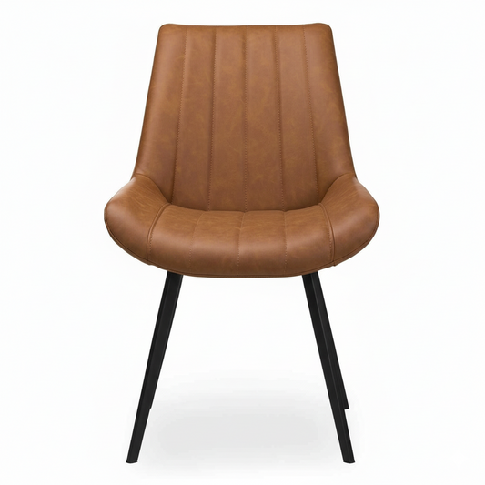 Malmo Tan Brown Leather Dining Chair