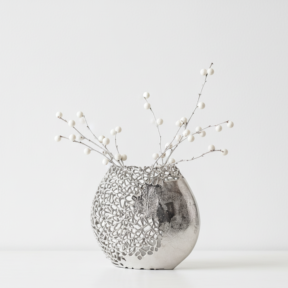 Apo Coral Ellipse Aluminium Vase