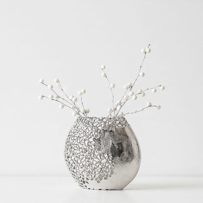 Apo Coral Ellipse Aluminium Vase